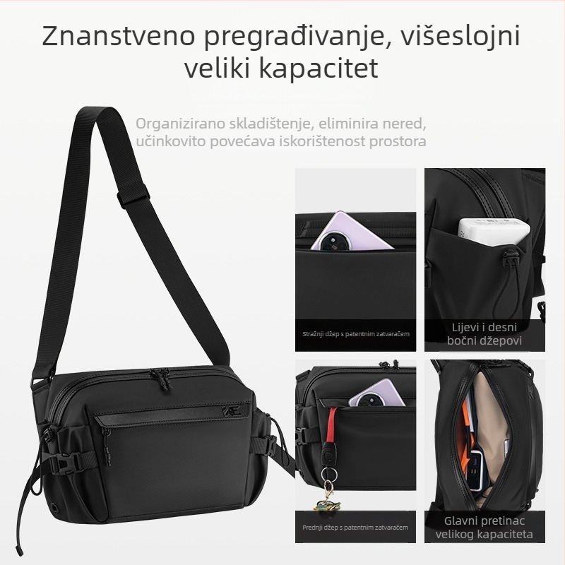Nova muška crossbody torba, urbano stil, za poslovna putovanja, velika zapremina