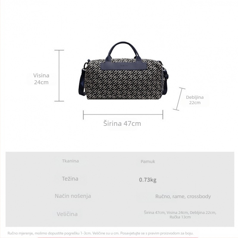 Muška crossbody putna torba, velika kapaciteta, lagana, poliester, podstava od platna, Autumn Money, pogodna za vožnju bicikla
