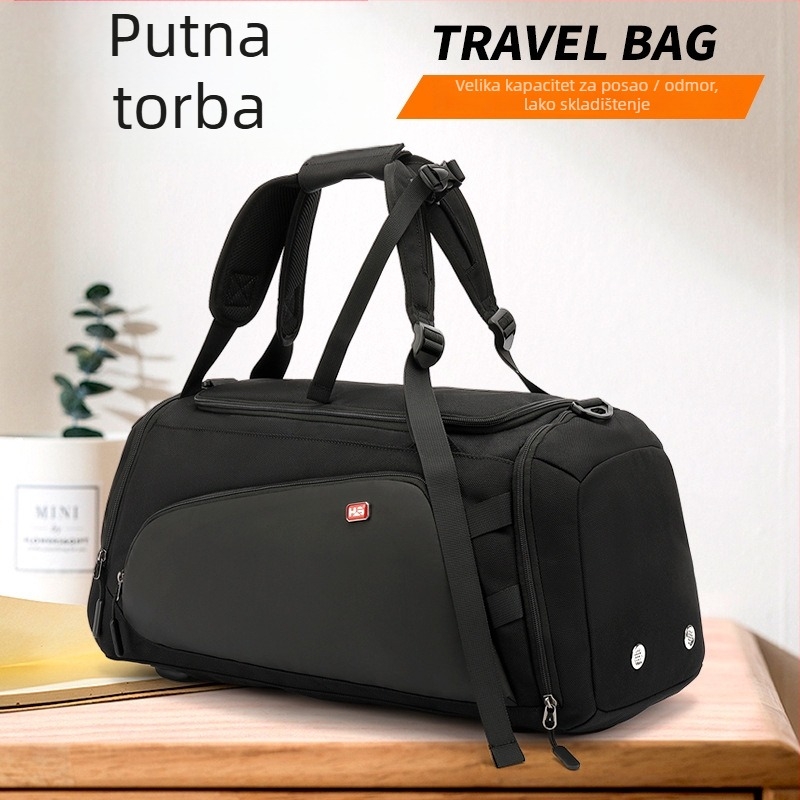 NAKIE ruksak za fitness putovanja s odjeljkom mokro/suho, 36–55L, Oxford tkanina, smanjenje tereta