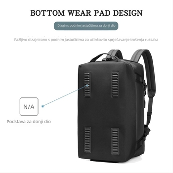 Outwalk unisex putna duffel torba, Oxford platna, prozračna i vodootporna, naramenica i ručni nositelj, street style, za rekreacijska putovanja