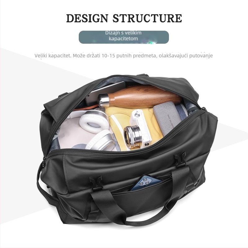Outwalk unisex putna duffel torba, Oxford platna, prozračna i vodootporna, naramenica i ručni nositelj, street style, za rekreacijska putovanja