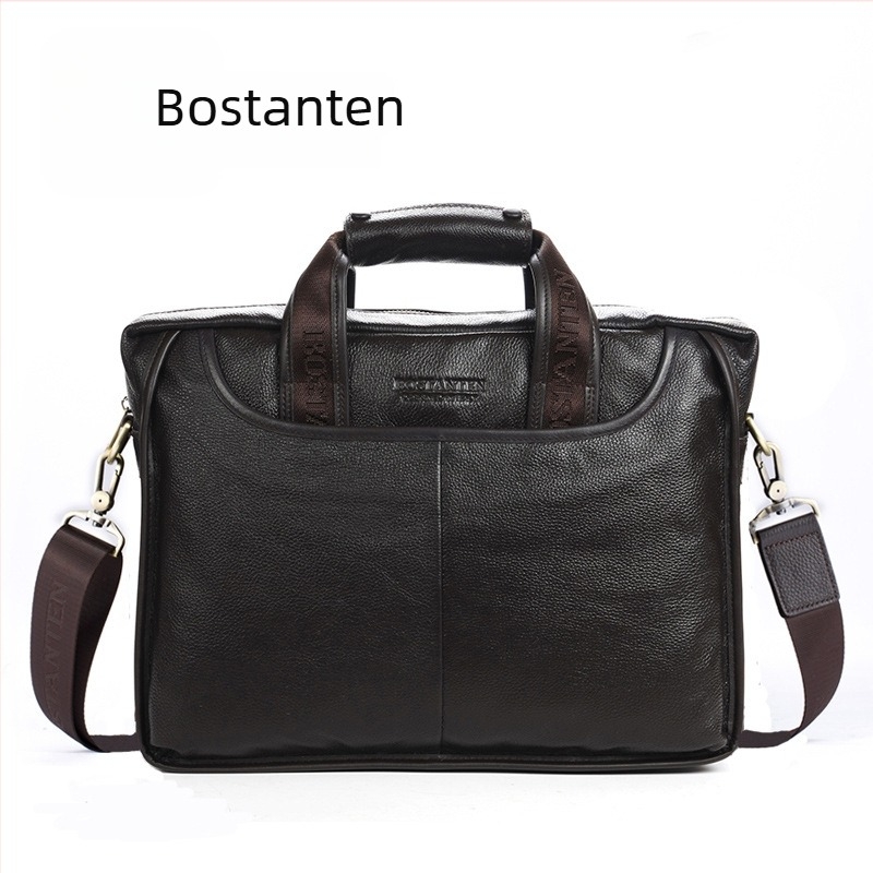 Boston Denton Kožna poslovna torba, gradski stil jednostavnosti, koža gornjeg sloja, poliester za podstavu, za poslovna putovanja