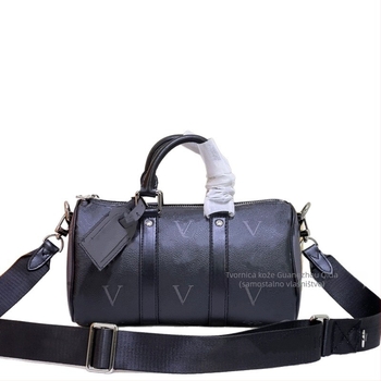 Muška crossbody torba, ulični stil, prava koža – gornji sloj krave, uzorak s slovima, platnasta podstava, za svakodnevnu upotrebu
