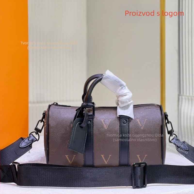 Muška crossbody torba, ulični stil, prava koža – gornji sloj krave, uzorak s slovima, platnasta podstava, za svakodnevnu upotrebu