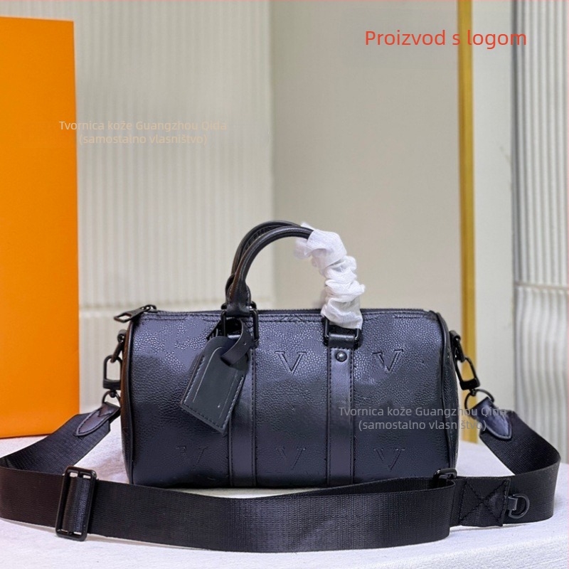 Muška crossbody torba, ulični stil, prava koža – gornji sloj krave, uzorak s slovima, platnasta podstava, za svakodnevnu upotrebu
