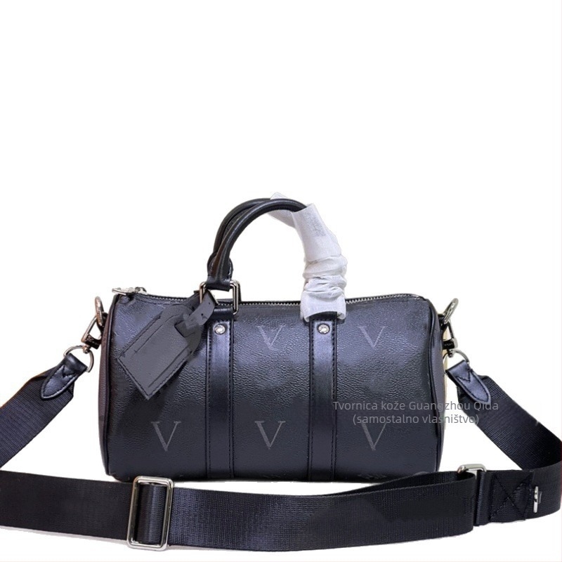 Muška crossbody torba, ulični stil, prava koža – gornji sloj krave, uzorak s slovima, platnasta podstava, za svakodnevnu upotrebu