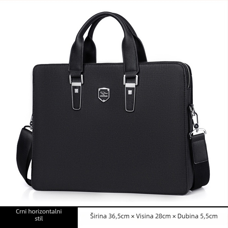 Muška torba Ultrafilm od kože, vodootporna crossbody torba za poslovna putovanja, pogodna za laptop