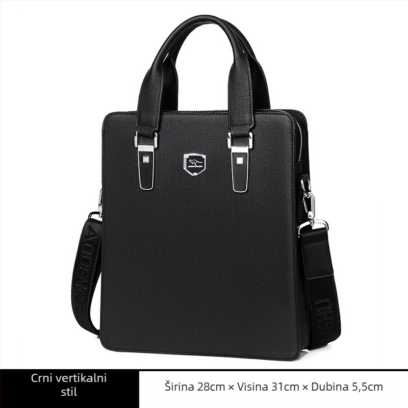 Muška torba Ultrafilm od kože, vodootporna crossbody torba za poslovna putovanja, pogodna za laptop