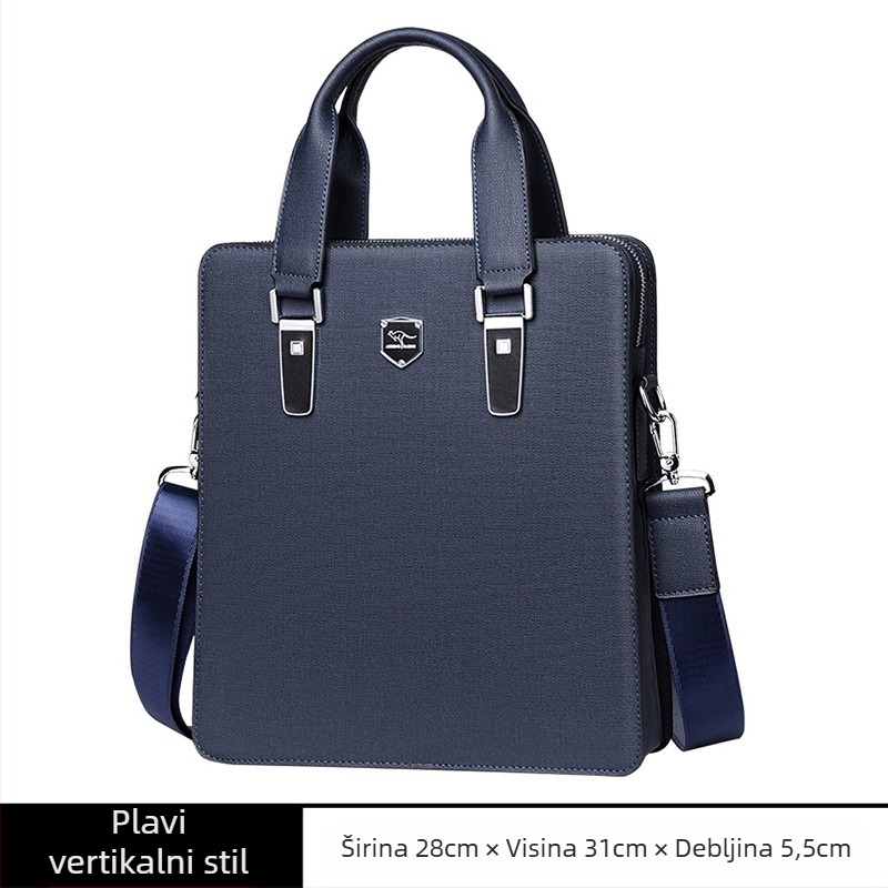 Muška torba Ultrafilm od kože, vodootporna crossbody torba za poslovna putovanja, pogodna za laptop