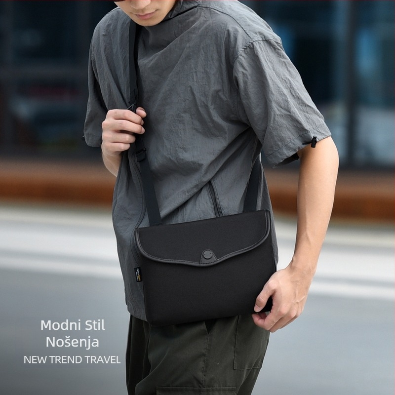 Muška crossbody torba, gradski stil, 1680D najlon, vodootporna, ultralagana, magnetska kopča protiv krađe
