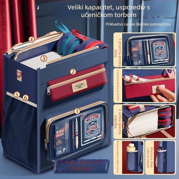 Kappa bear Višenamjenska školska torba od Oxford platna, zatvarač, pretinac za kozmetiku