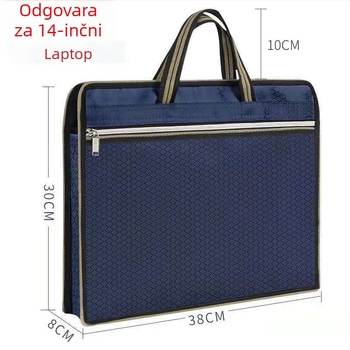 Portable Briefcase poslovna torba s zatvaračem od Oxford platna, velika kapaciteta, debljina materijala 0,7 mm, težina 0,1 kg