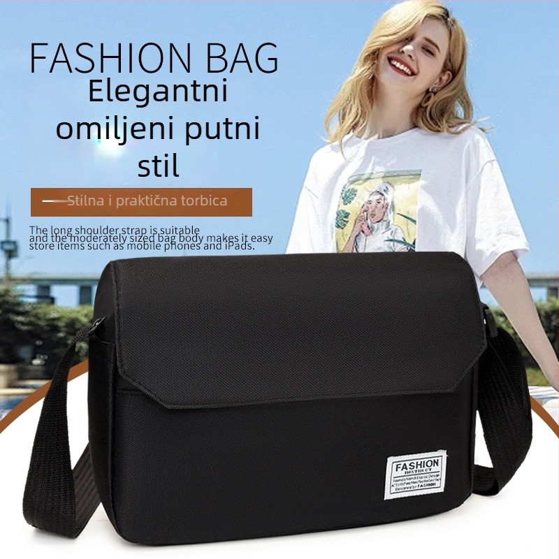 Muška torba preko ramena — gradska jednostavnost, velika kapacitet, lagana za nošenje, crossbody; vanjska najlonska tkanina, podstava od poliestera; prozračna, vodoodbojna, ultra lagana, otporna na habanje