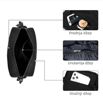 Muška crossbody torba Mikanu, od Oxford platna, vodootporna, za poslovna putovanja