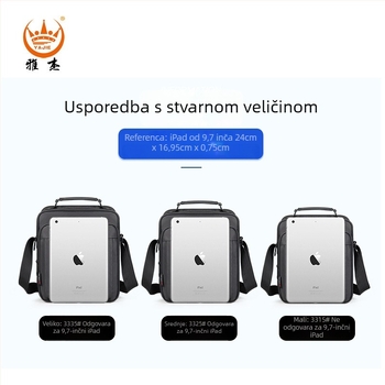Muška crossbody torba od Oxford platna, vodootporna, model 3315, poliester podstava.