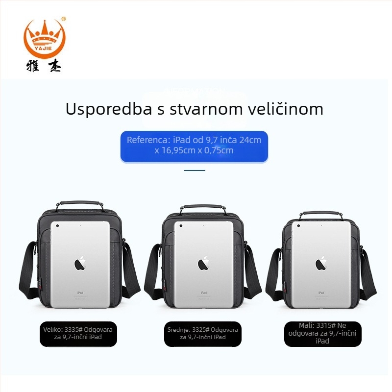Muška crossbody torba od Oxford platna, vodootporna, model 3315, poliester podstava.