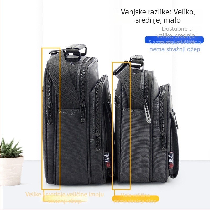 Muška crossbody torba od Oxford platna, vodootporna, model 3315, poliester podstava.