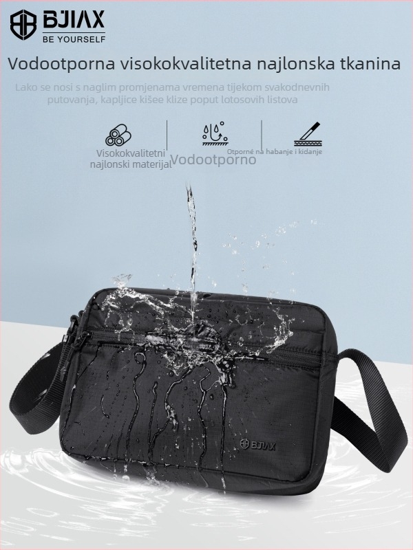 Bogasi muška crossbody torba, Najlon, vodootporna, ultralagana, proširiva kapaciteta, poslovni stil