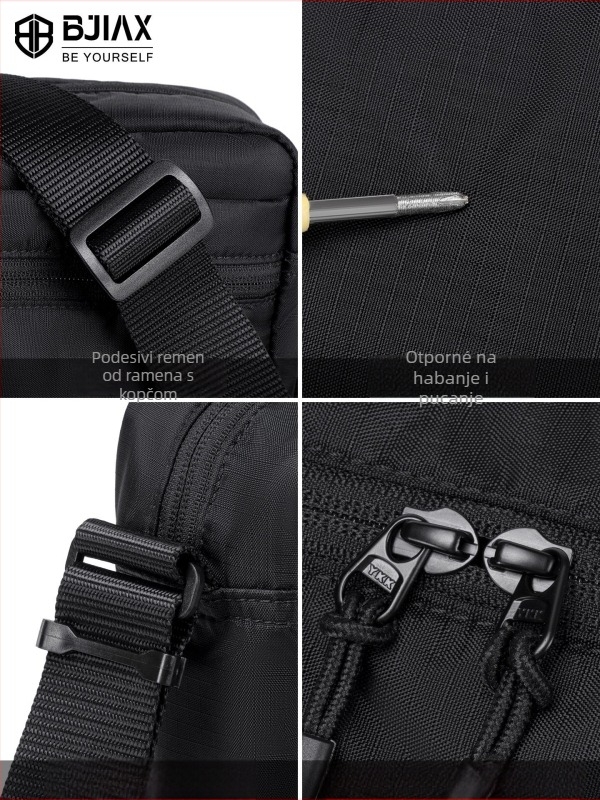 Bogasi muška crossbody torba, Najlon, vodootporna, ultralagana, proširiva kapaciteta, poslovni stil