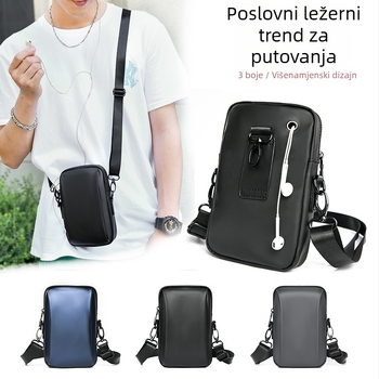 Muška crossbody torba P1008# — Ulični stil, Oxford tkanina, otporna na habanje, jednofarbni uzorak