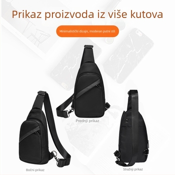 Muška torbica preko ramena - vodootporna poliester, podstava od poliester, pogodna za službena putovanja