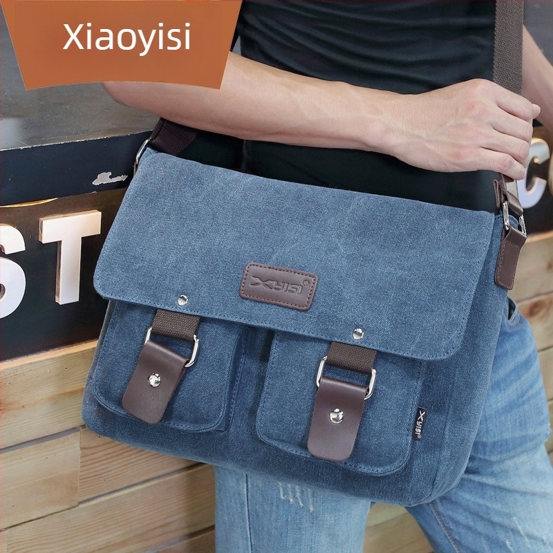 Muška platnena crossbody torba – otporna na habanje, podstava od poliestera, serija Small matter, proljeće 2025