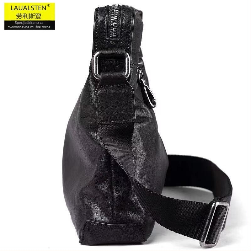 Roleyson muška crossbody torba od kože prvog sloja, otporna na habanje, podstava poliester-bavlna