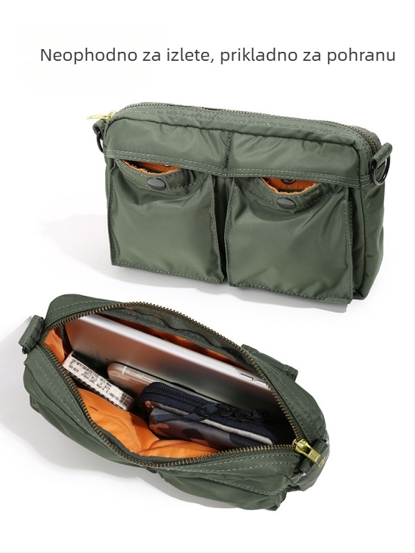 Muška crossbody torba od najlona, vodootporna, gradski stil, podstava od najlona, za putovanja i slobodno vrijeme