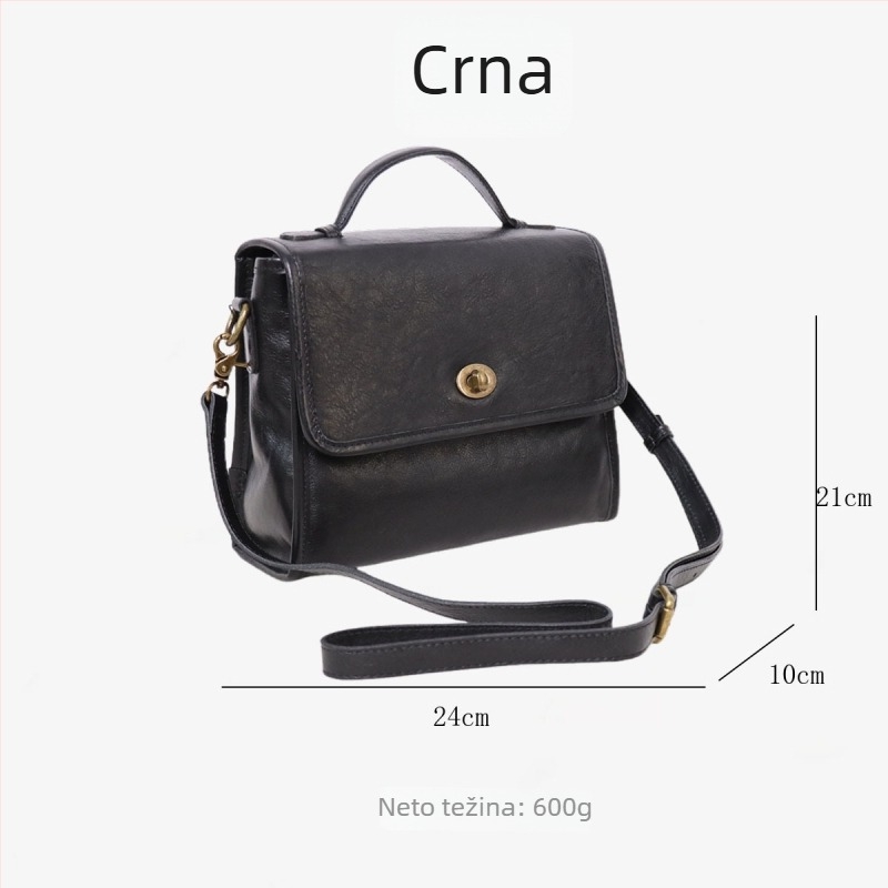 Nasman Novi kineski stil retro messenger torba od kože – gornji sloj biljne obrade, ručna i preko ramena, zatvaranje poklopcem, unutarnji džepovi sa zipom, džep za telefon i identifikacijsku karticu