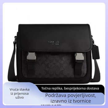Muška crossbody torba od prave kože, velika kapaciteta, Messenger torba za poslovnu i svakodnevnu upotrebu