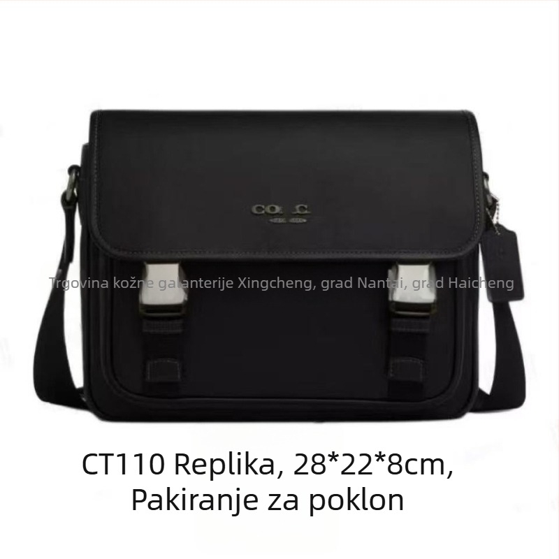 Muška crossbody torba od prave kože, velika kapaciteta, Messenger torba za poslovnu i svakodnevnu upotrebu