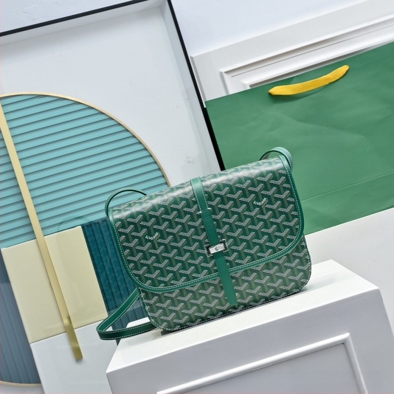 Muška crossbody torba — gradski jednostavan stil, PVC materijal, prugasti uzorak, podstava od platna (Zima 2023)