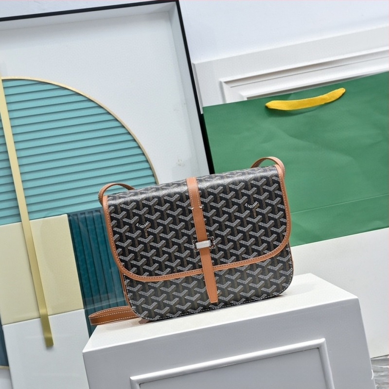 Muška crossbody torba — gradski jednostavan stil, PVC materijal, prugasti uzorak, podstava od platna (Zima 2023)