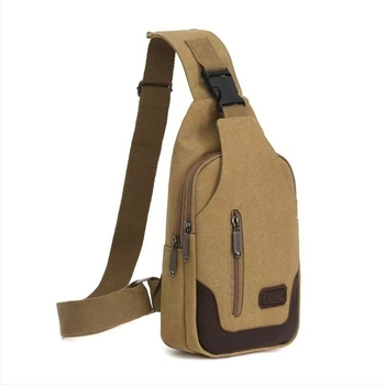 Muška platnena crossbody torba, ulični stil, prozračna podstava od poliester materijala, svakodnevna upotreba