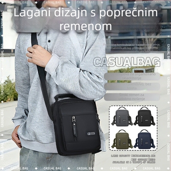 Muška torba preko ramena od najlona, urban minimalistički stil, svakodnevna uporaba