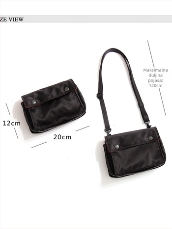 Muška crossbody torba, vodootporan najlon, svakodnevna upotreba, odgovara 8-inčnom prijenosniku