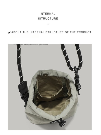 Muška crossbody bucket torba, Leisure Travel stil, Oxford platno, poliester podstava, proljeće 2025, kod Lz_0240