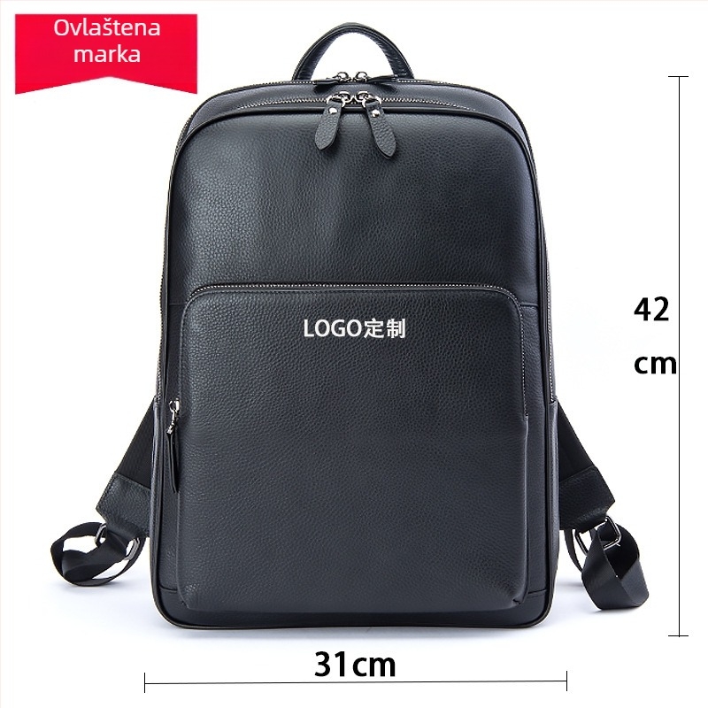 HEMR kožni poslovni ruksak, unisex, velika kapaciteta 20–35 L, koža prvog sloja krave, unutarnja najlonska podstava, zakrivljene naramenice, pogodan za poslovna putovanja