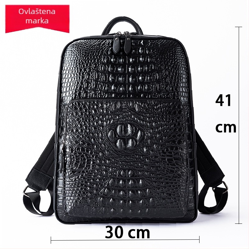 HEMR kožni poslovni ruksak, unisex, velika kapaciteta 20–35 L, koža prvog sloja krave, unutarnja najlonska podstava, zakrivljene naramenice, pogodan za poslovna putovanja