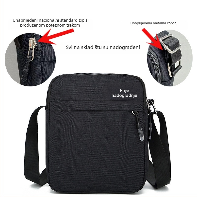 Karolai muška crossbody torba - Oxford materijal, poslovni stil putovanja, smanjenje opterećenja, podstava od poliester
