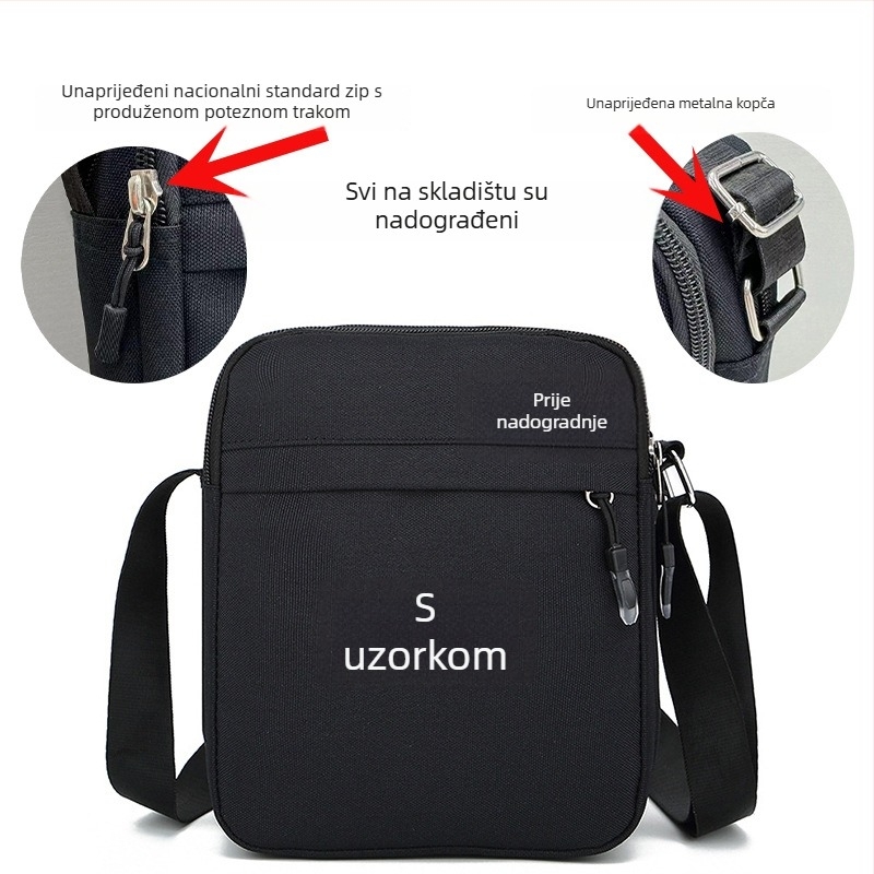 Karolai muška crossbody torba - Oxford materijal, poslovni stil putovanja, smanjenje opterećenja, podstava od poliester