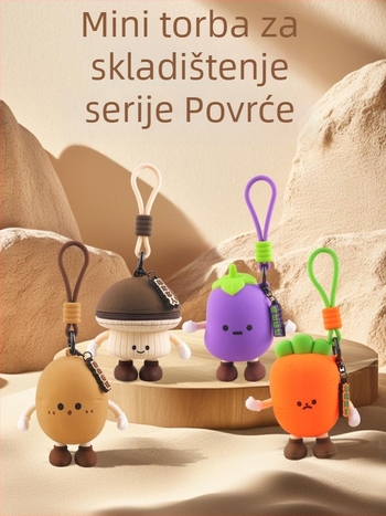 Silikonski novčanik za kovanice, Serija povrća, dječji crtani stil, unisex, otporan na habanje i pogodan za pohranu