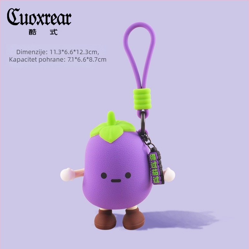 Silikonski novčanik za kovanice, Serija povrća, dječji crtani stil, unisex, otporan na habanje i pogodan za pohranu