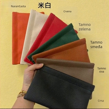 PU kožna clutch torba, ultra tanka, prijenosna, velikog kapaciteta, može držati telefon i novčiće, korejskog stila dnevni kozmetički organizator