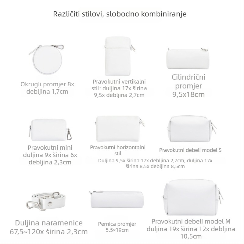 Modularni putni organizator za skladištenje s velikim kapacitetom, japanskog stila, PU materijal, višenamjenski neseser za kozmetiku, sitnice, odjeću i higijenske potrepštine; neseser za olovke.