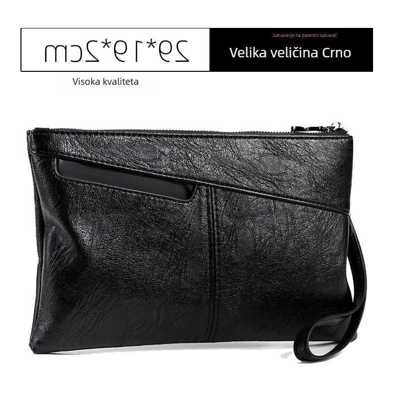 Muška clutch torbica, poslovni elitni stil, PU materijal, prozračna, ultra lagana, otporna na habanje, podstava od mikrovlaknastog sintetičke kože