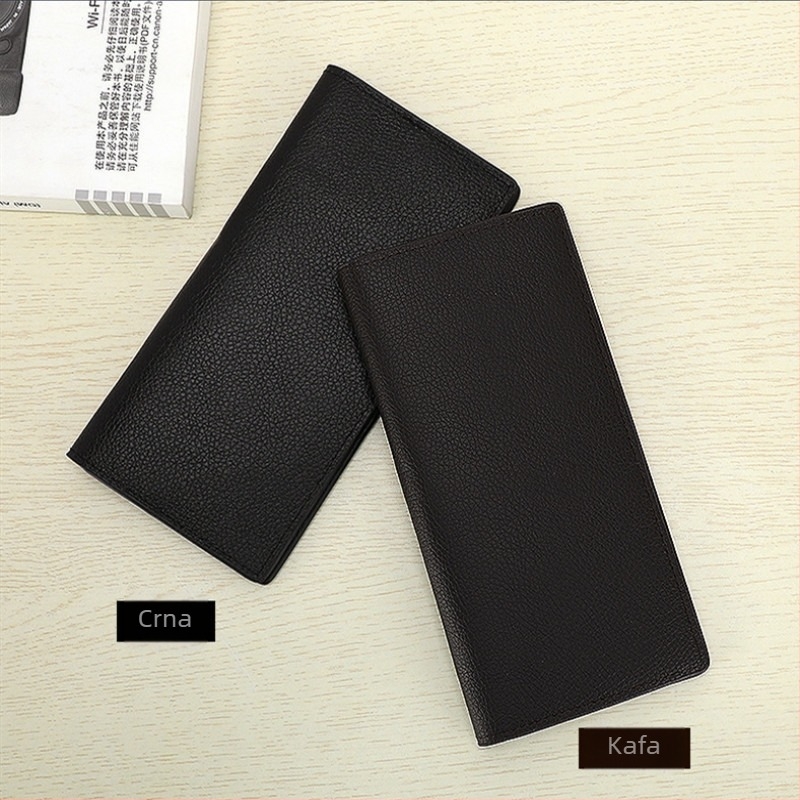 Muški dugi novčanik, sintetička koža, jednobojni dizajn, baršunasta podstava, zaštita od krađe