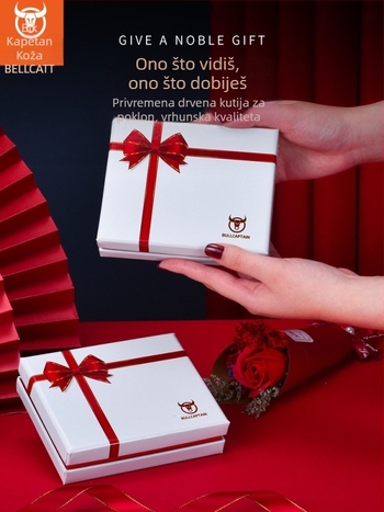 Novčanik od prave kože, prva sloj teleće kože, dvostruki sklop dizajn, životinjski uzorak, model Wallet 0002, svila podstava, zaštita od krađe
