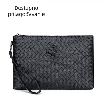 Muška PU kožna clutch torba, poslovni stil, podstava poliester, uzorak životinja