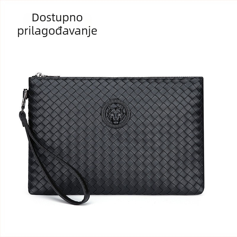 Muška PU kožna clutch torba, poslovni stil, podstava poliester, uzorak životinja
